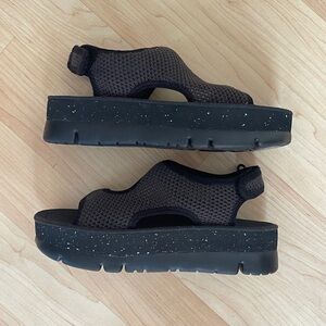 Camper Black Platform Sandals